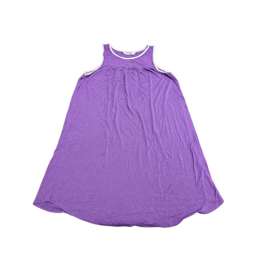 Ekouaer Purple Sleeveless Night Gown Sleepshirt/ Dress Women's Medium